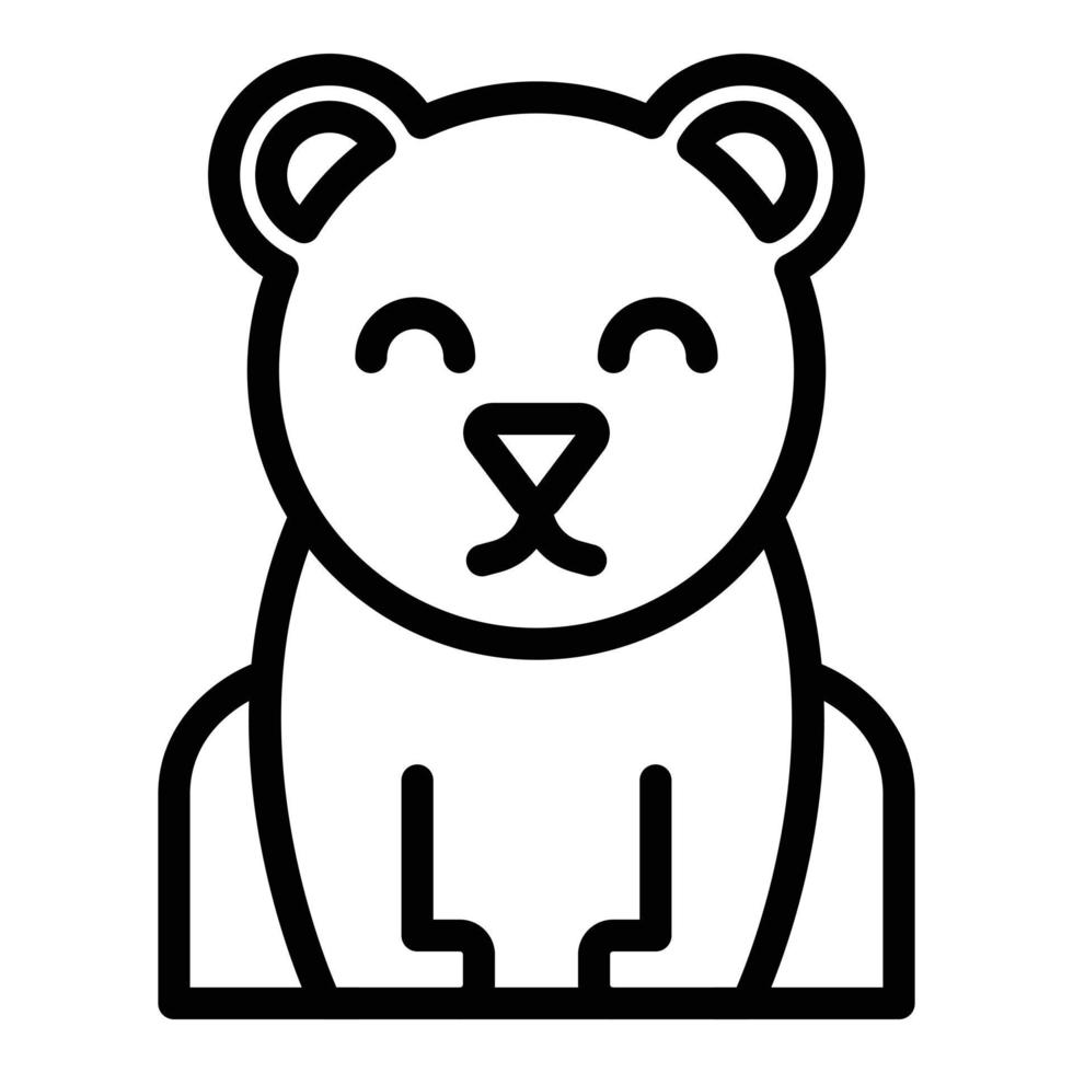 Zoo bear icon outline vector. Ticket pass vector