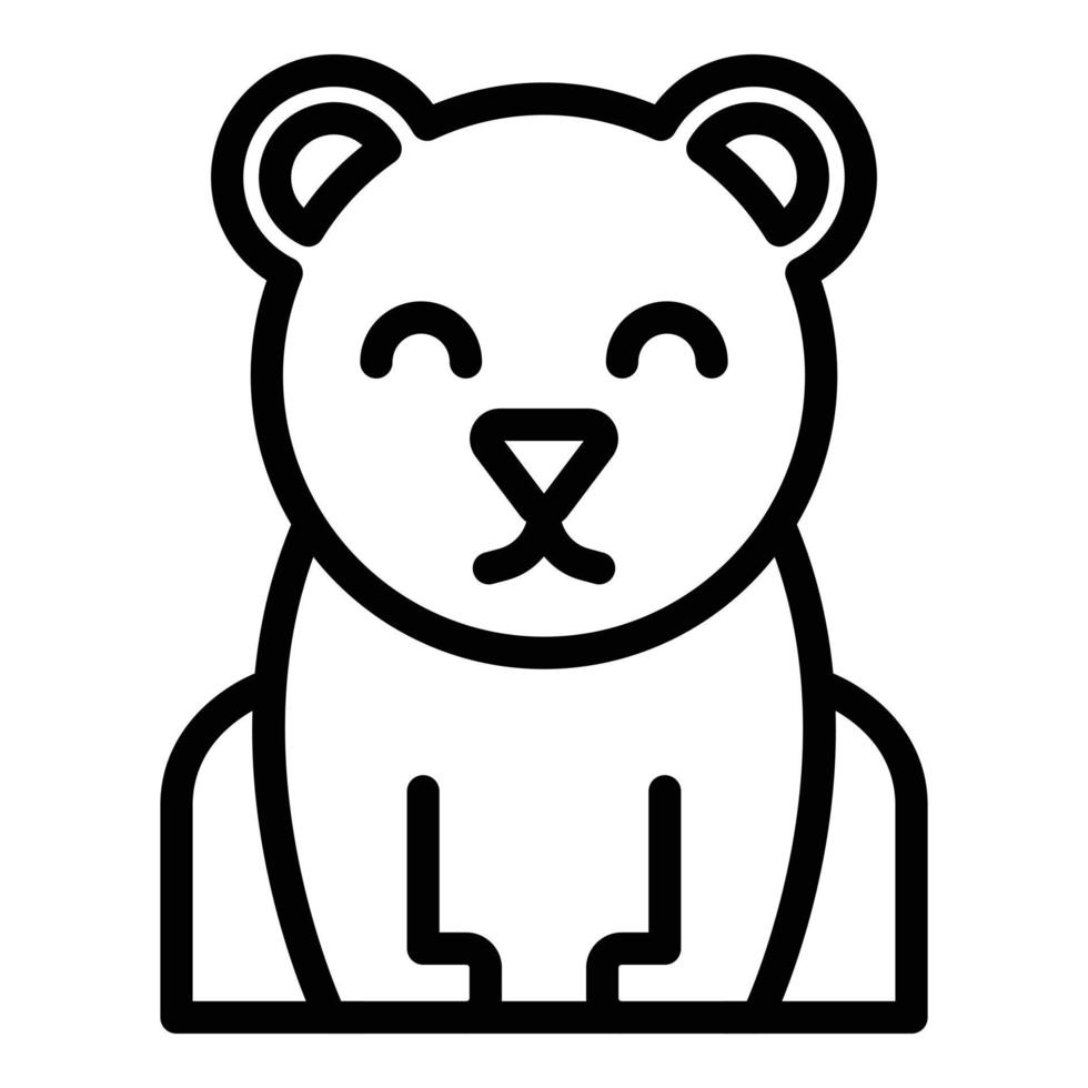 Zoo bear icon outline vector. Ticket pass vector