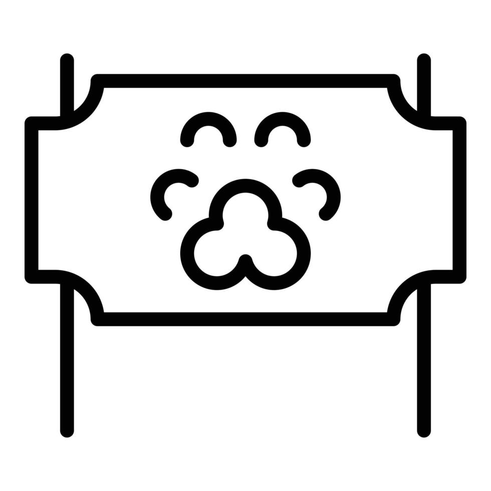 Zoo entrance icon outline vector. Jungle ticket vector