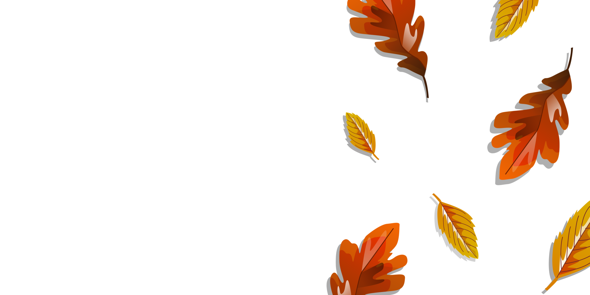 otoño vector de fondo con hojas caída png
