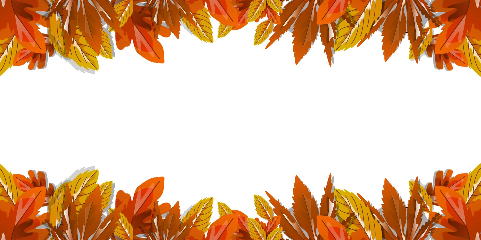 Autumn Background With leaves frame and copy space png