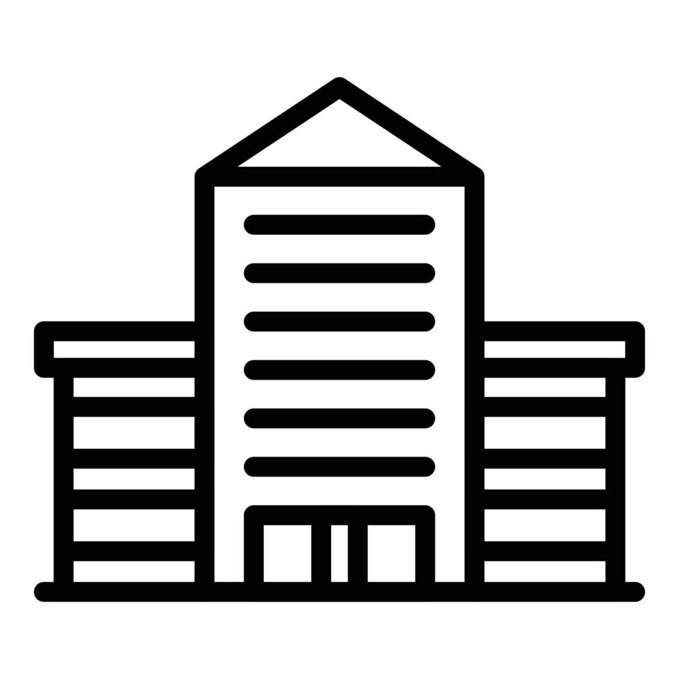 Business building icon outline vector. Store centre vector