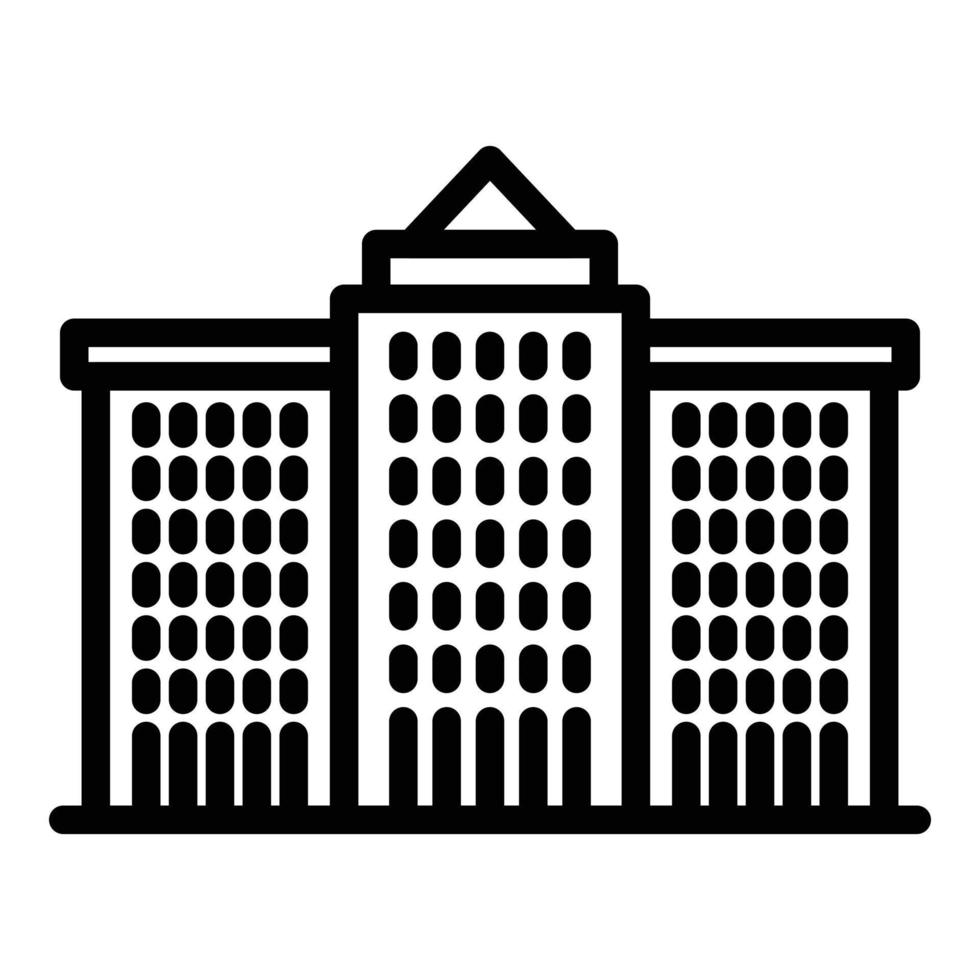 Administration building icon outline vector. Modern city vector