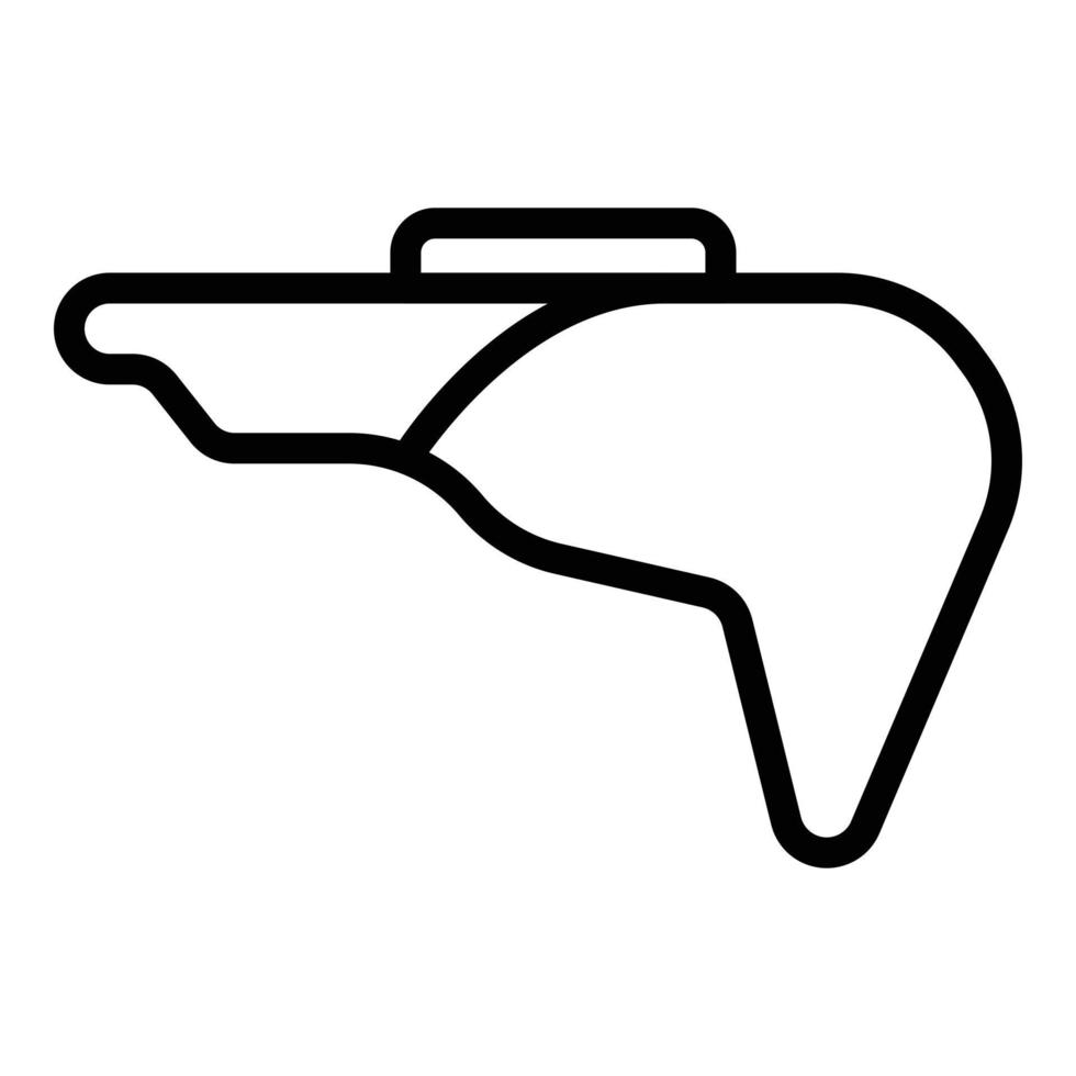 vector de contorno de icono de pista de carreras de piso. inicio del circuito
