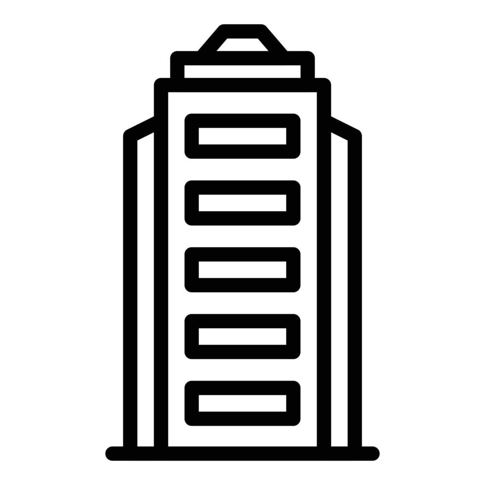 Finance building icon outline vector. Store mall vector