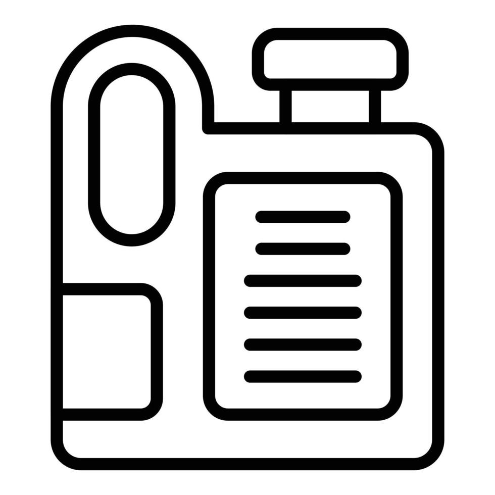 Antifreeze canister icon outline vector. Auto motor vector