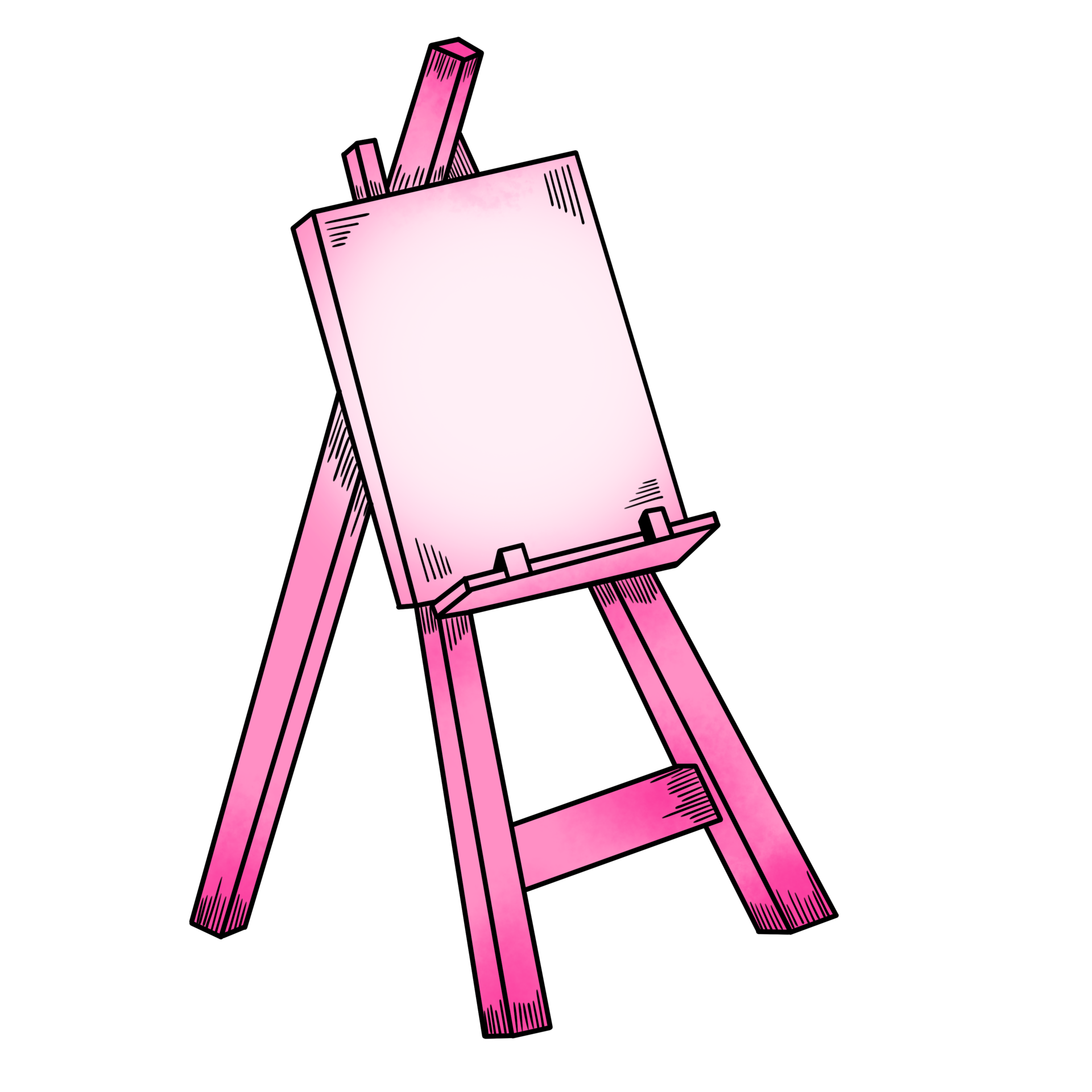 Pink drawing easel 15097259 PNG