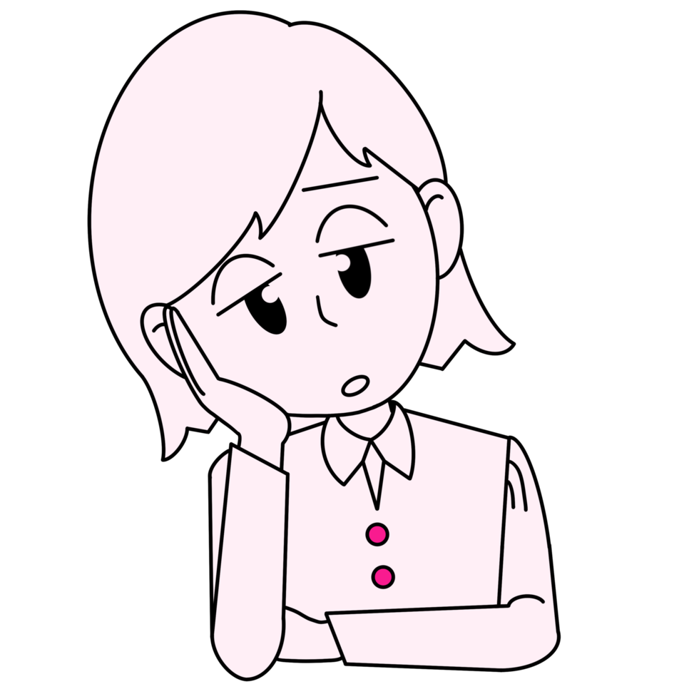 The girl with depression png