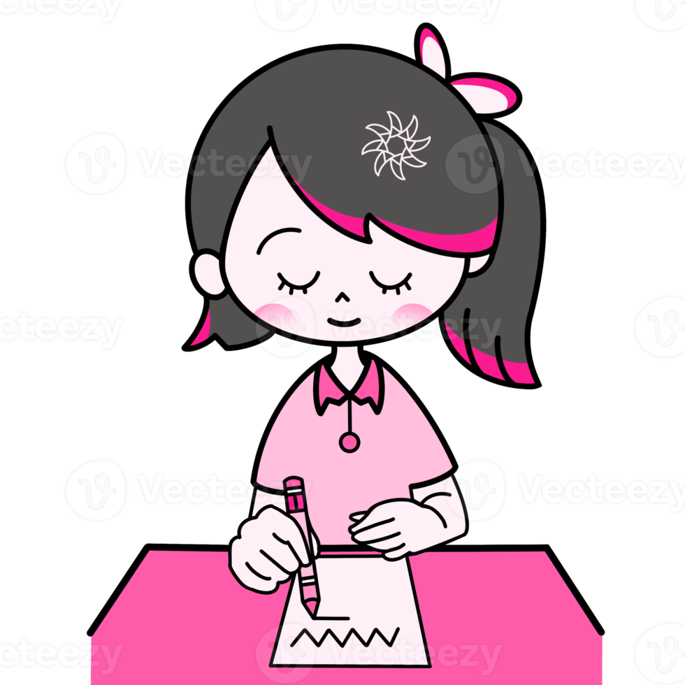 The Cute Girl Writer png