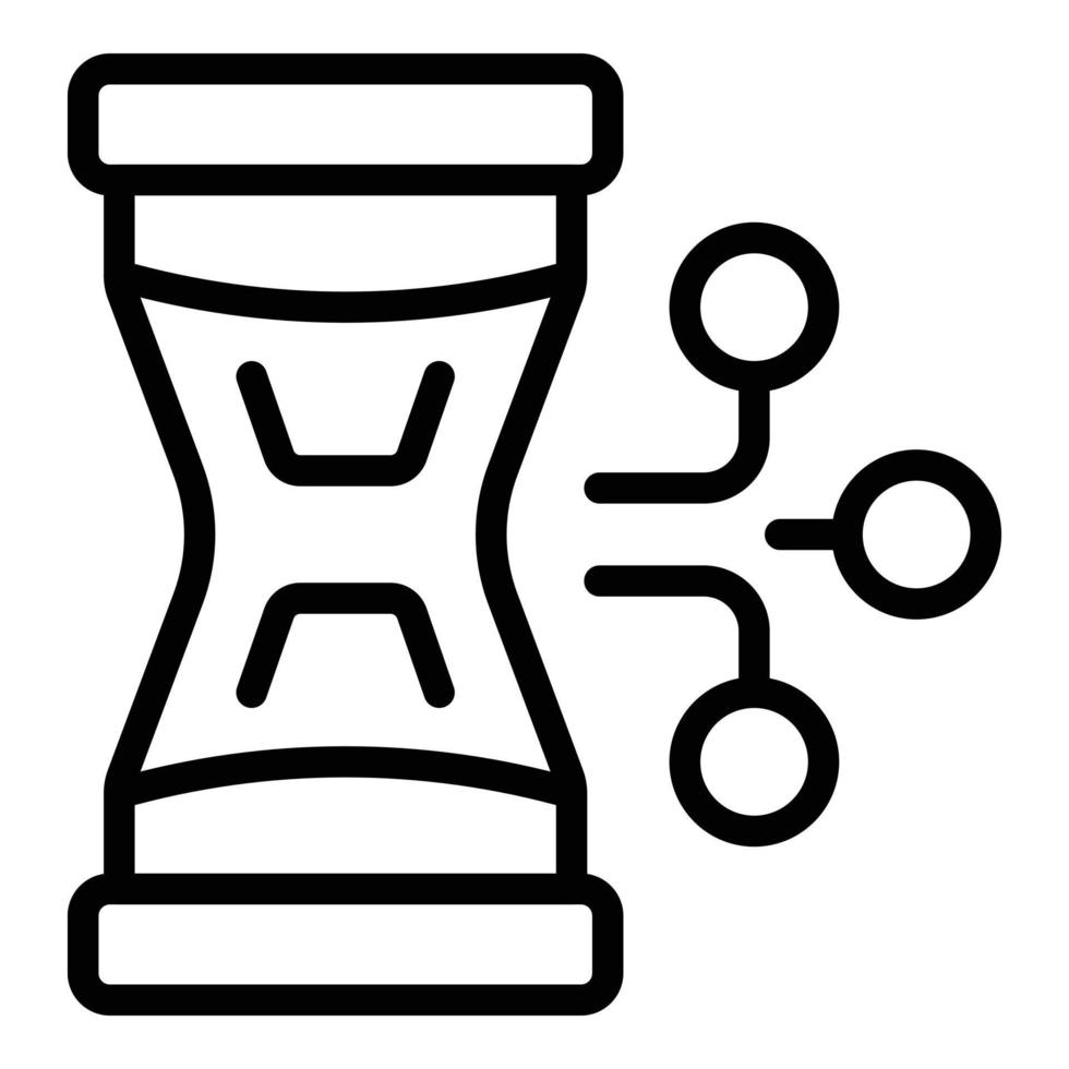 Hourglass icon outline vector. Self courage vector