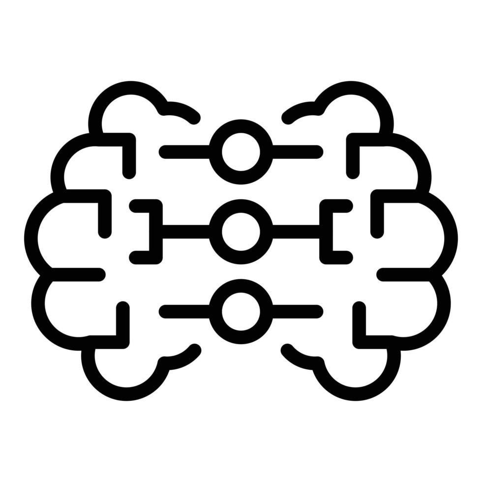 Brain courage icon outline vector. Hero jump vector