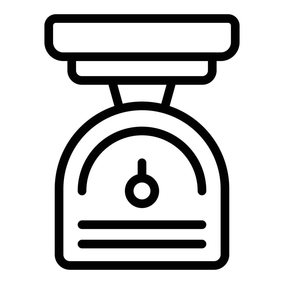 Kitchen scales icon outline vector. Home board vector