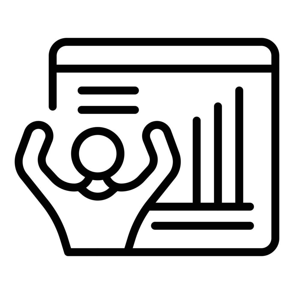 Web expert icon outline vector. Business goal vector