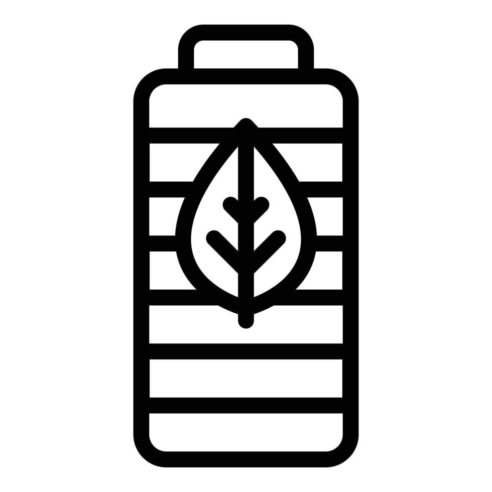 Environmentally friendly battery icon outline vector. Eco energy vector