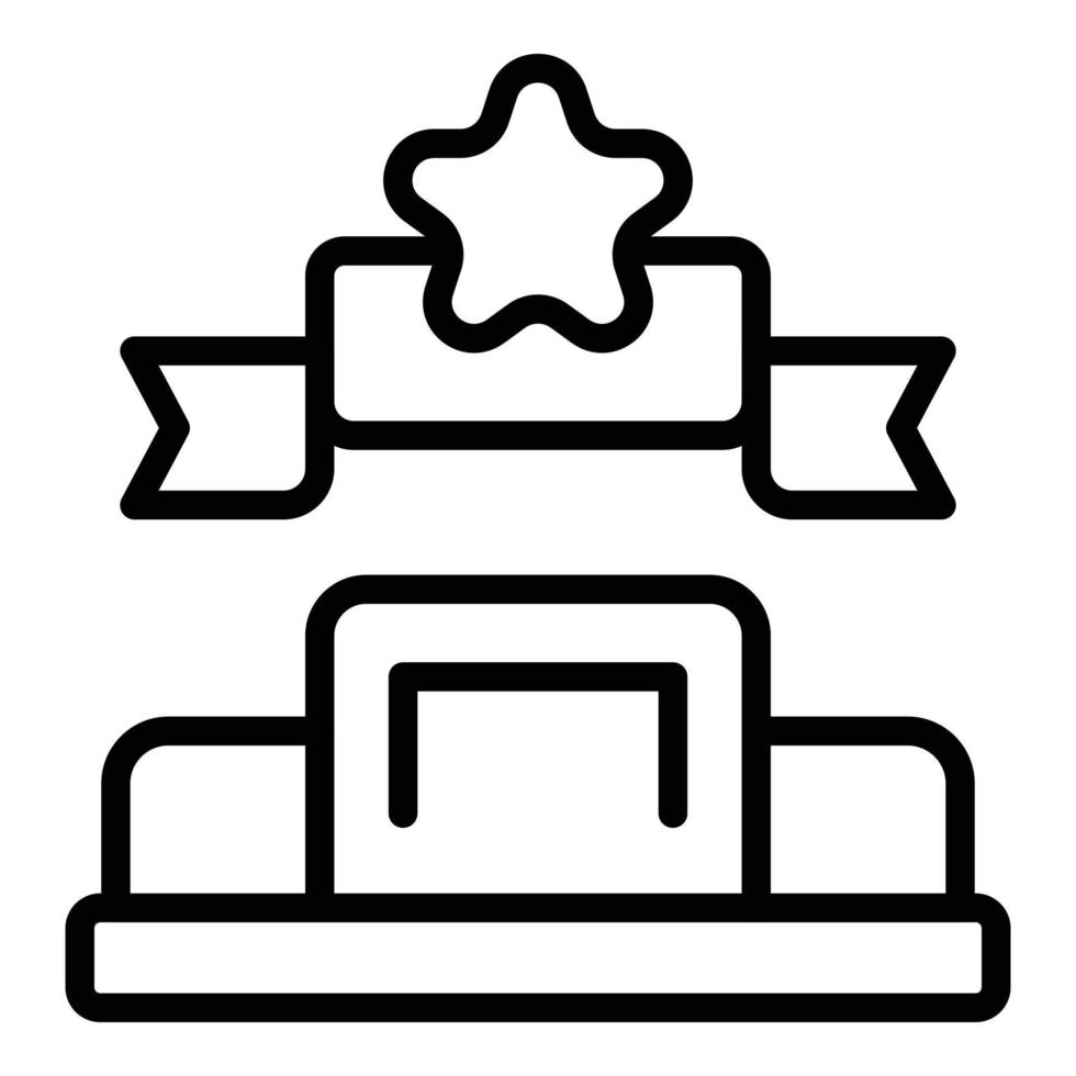 Expert podium icon outline vector. Business team vector