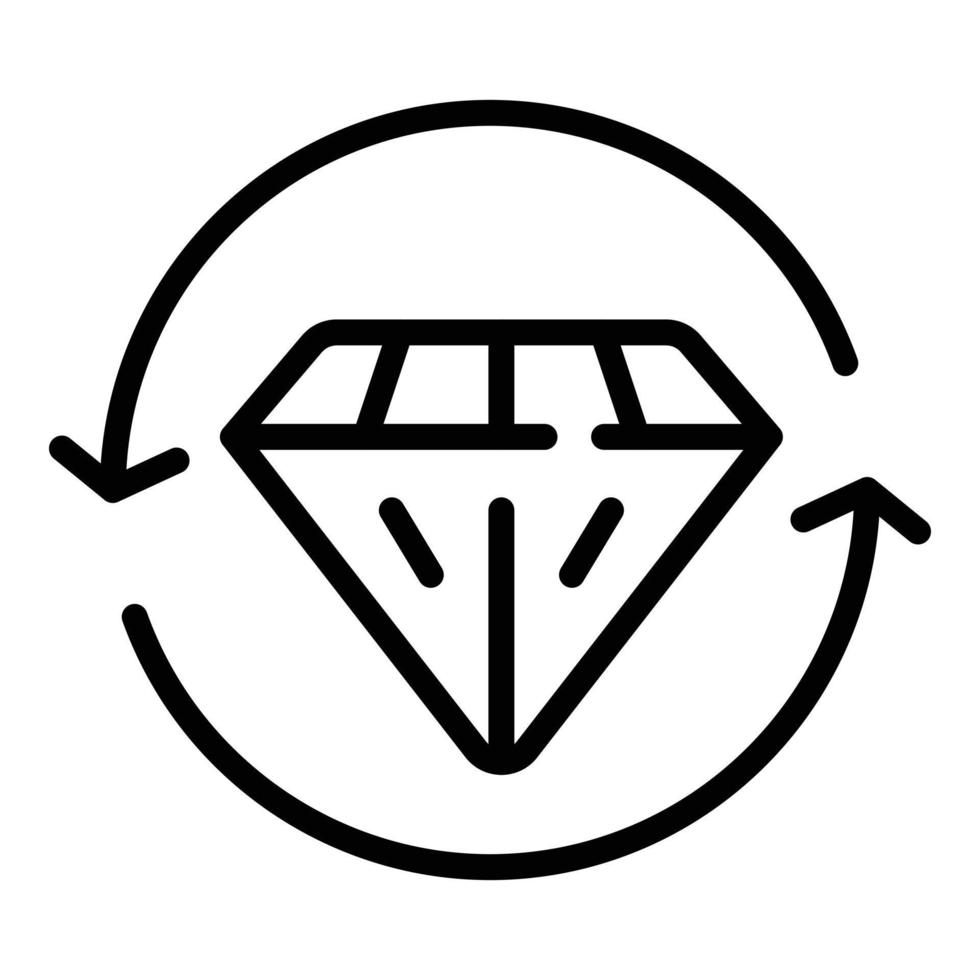 Diamond expert icon outline vector. Team goal vector