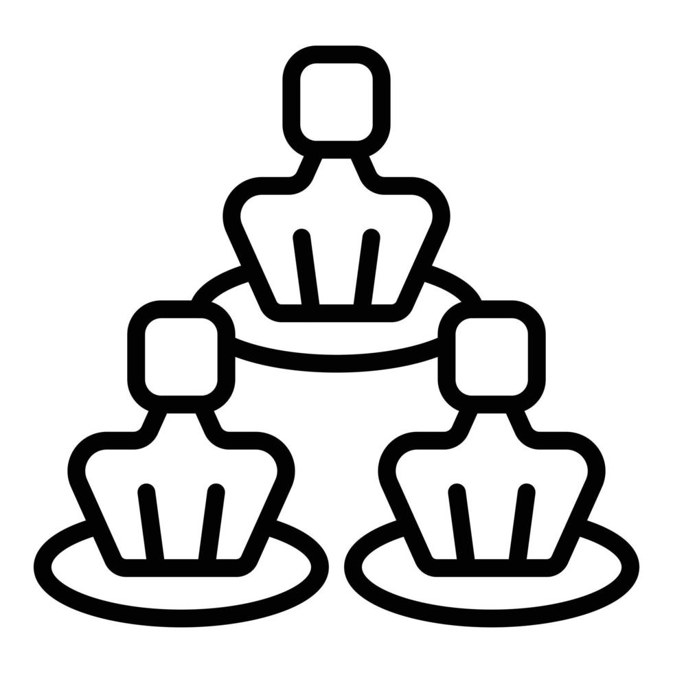 Expert group team icon outline vector. Work office vector