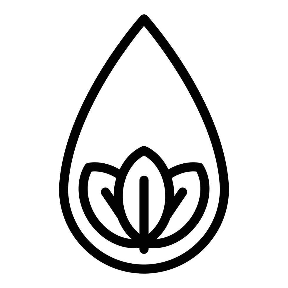 Environmentally friendly water drop icon outline vector. Eco recycle vector