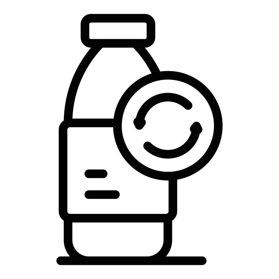 Recycle bottle icon outline vector. Eco clean vector