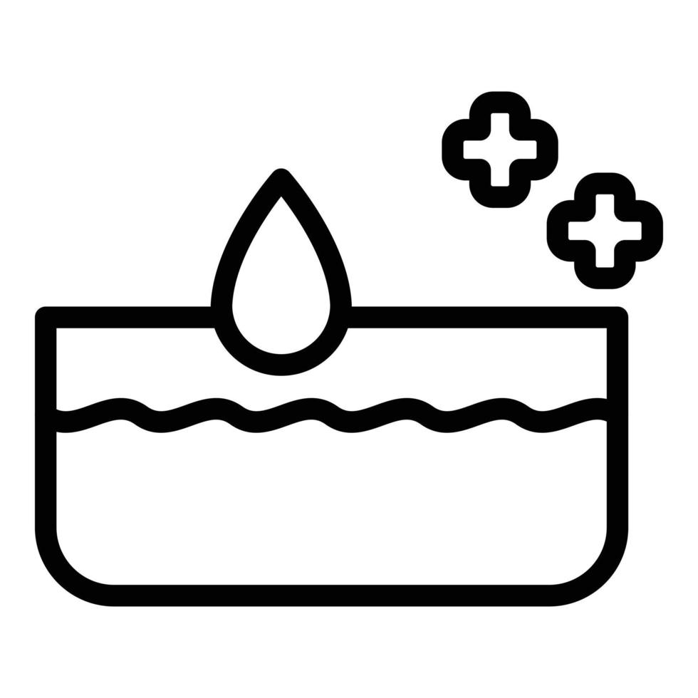 Water save icon outline vector. Clean energy vector
