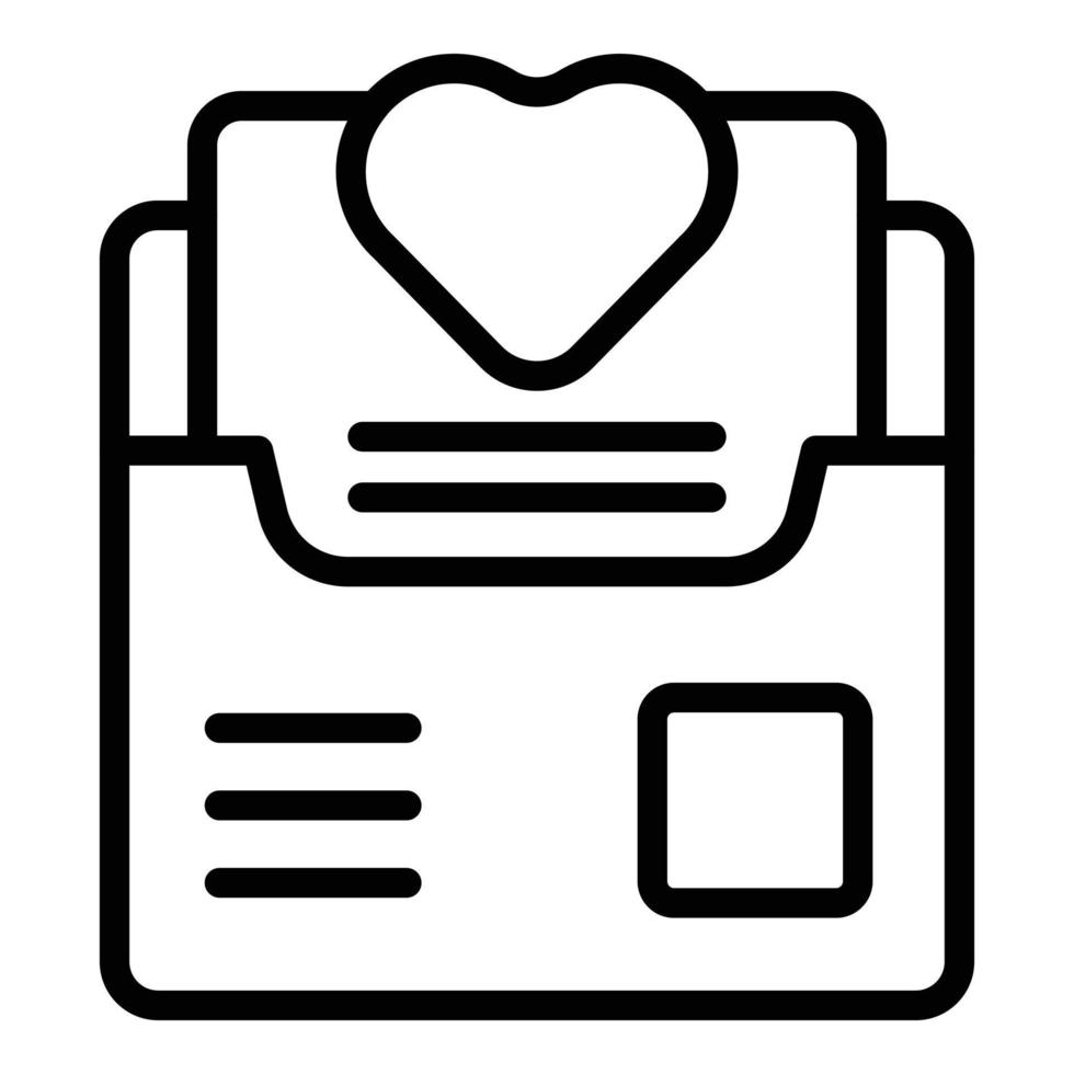 Generosity letter icon outline vector. Volunteer charity vector