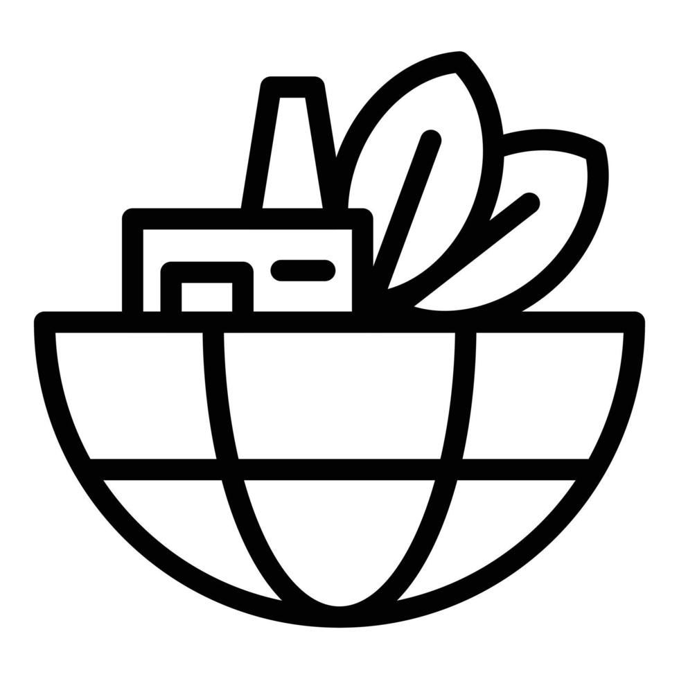 Global friendly icon outline vector. Eco clean vector