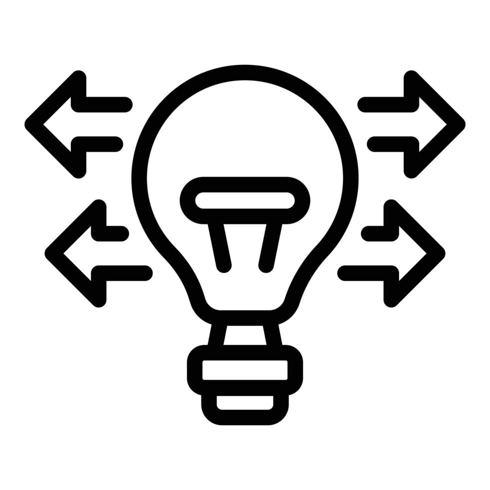 Idea bulb icon outline vector. Comfort zone vector