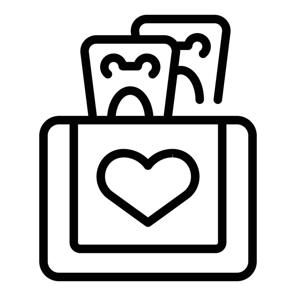 Generosity box icon outline vector. Hand volunteer vector