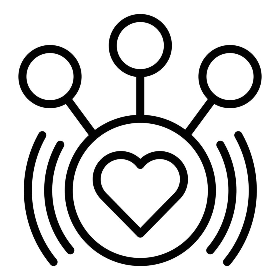 Generosity heart icon outline vector. Love charity vector