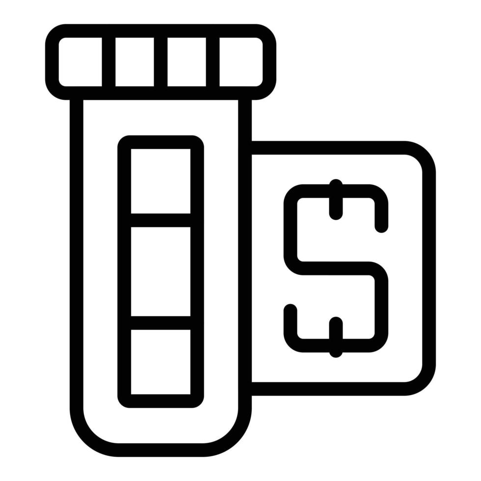 Test tube pcr icon outline vector. Corona health vector