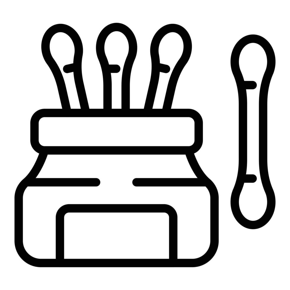 PCR test swab icon outline vector. Corona health vector