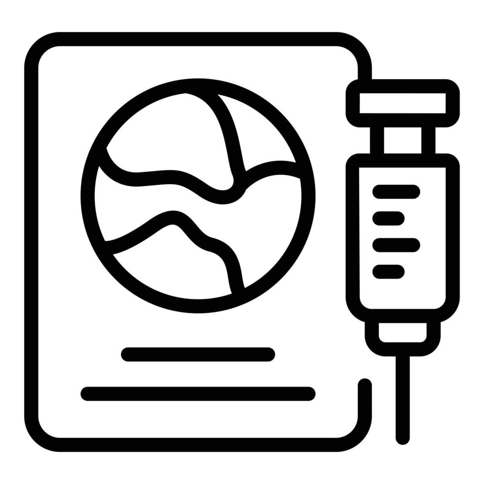 Global pcr result icon outline vector. Test health vector