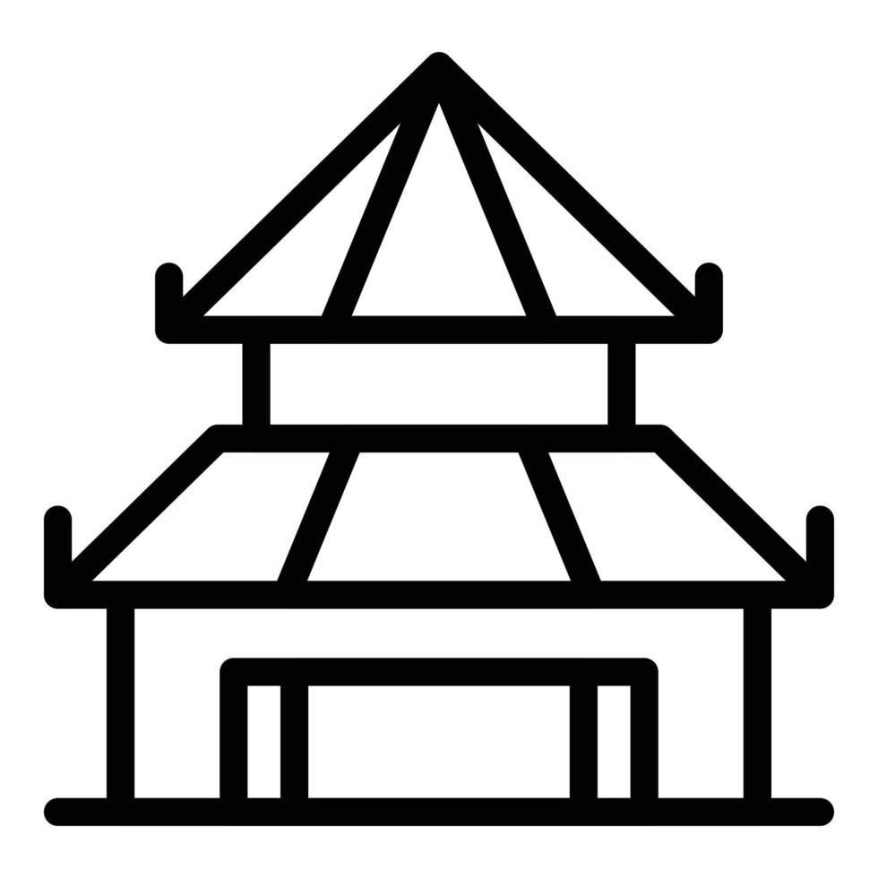 Architecture pagoda icon outline vector. Chinese building vector