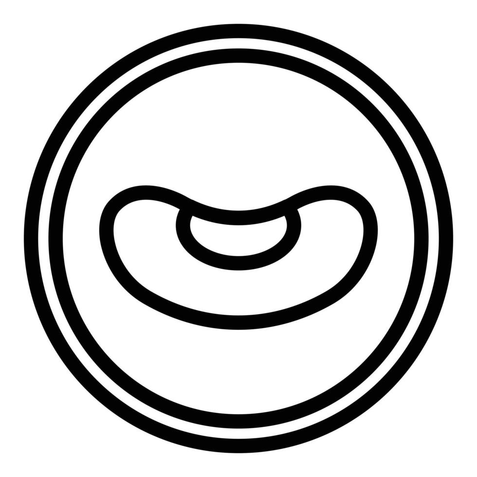 Bean icon outline vector. Soy food vector