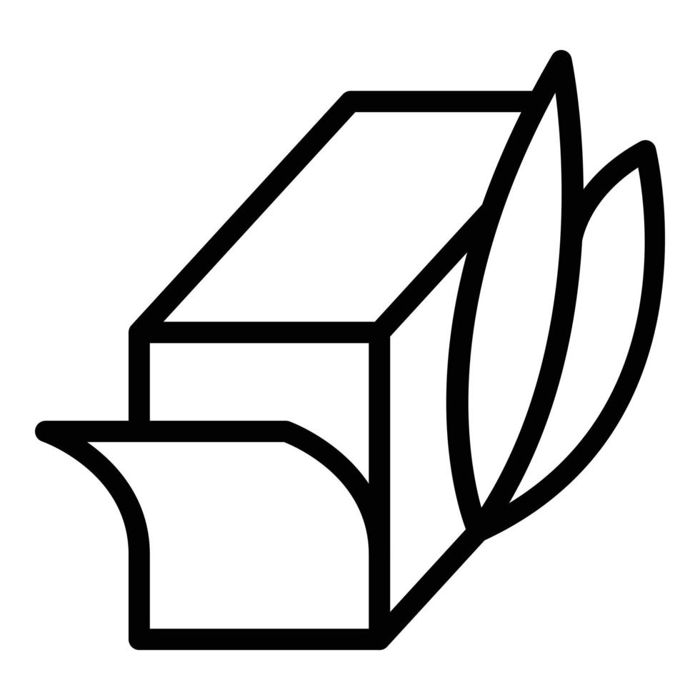 Soy butter icon outline vector. Food soya vector