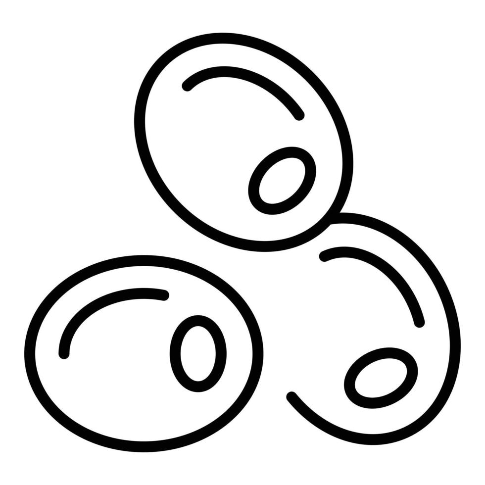Clean olives icon outline vector. Extra vegetable vector