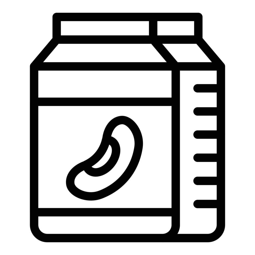 Bean milk icon outline vector. Soy food vector