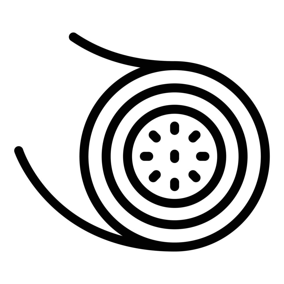 Computer fiber icon outline vector. Optic cable vector