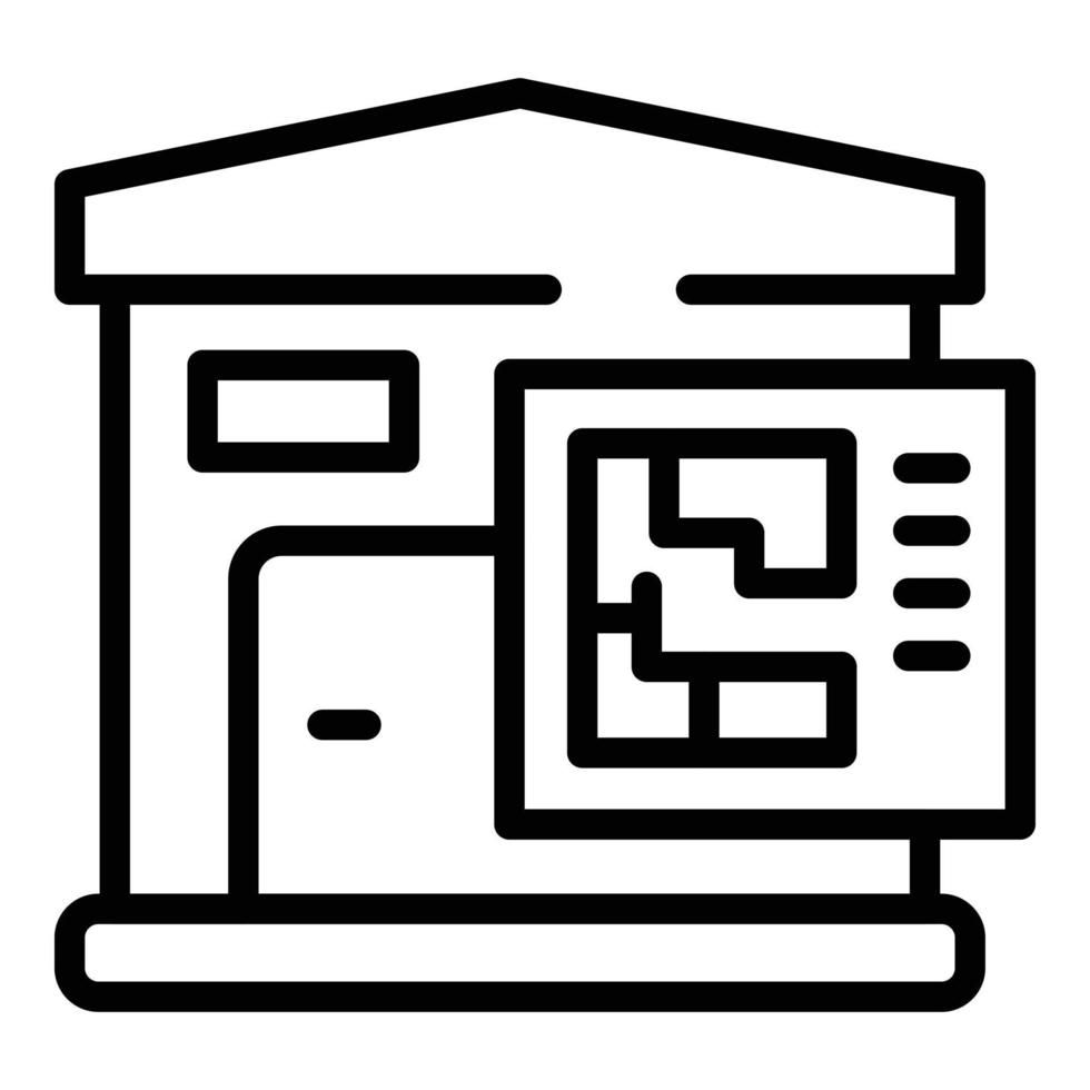 Fix house icon outline vector. Remodeling home vector
