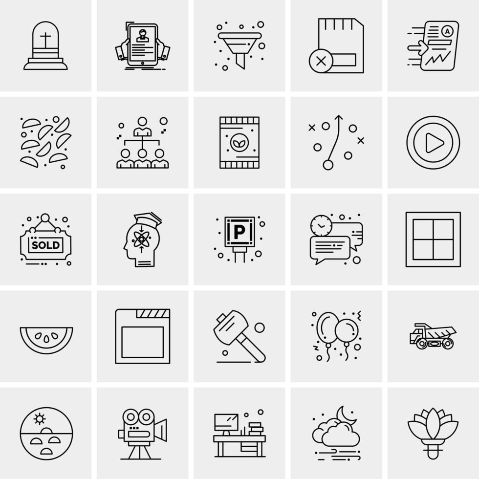 25 Universal Business Icons Vector Creative Icon Illustration to use in web and Mobile Related project