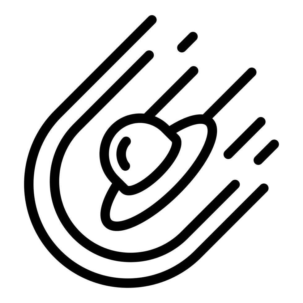 Fast ufo icon outline vector. Space alien vector