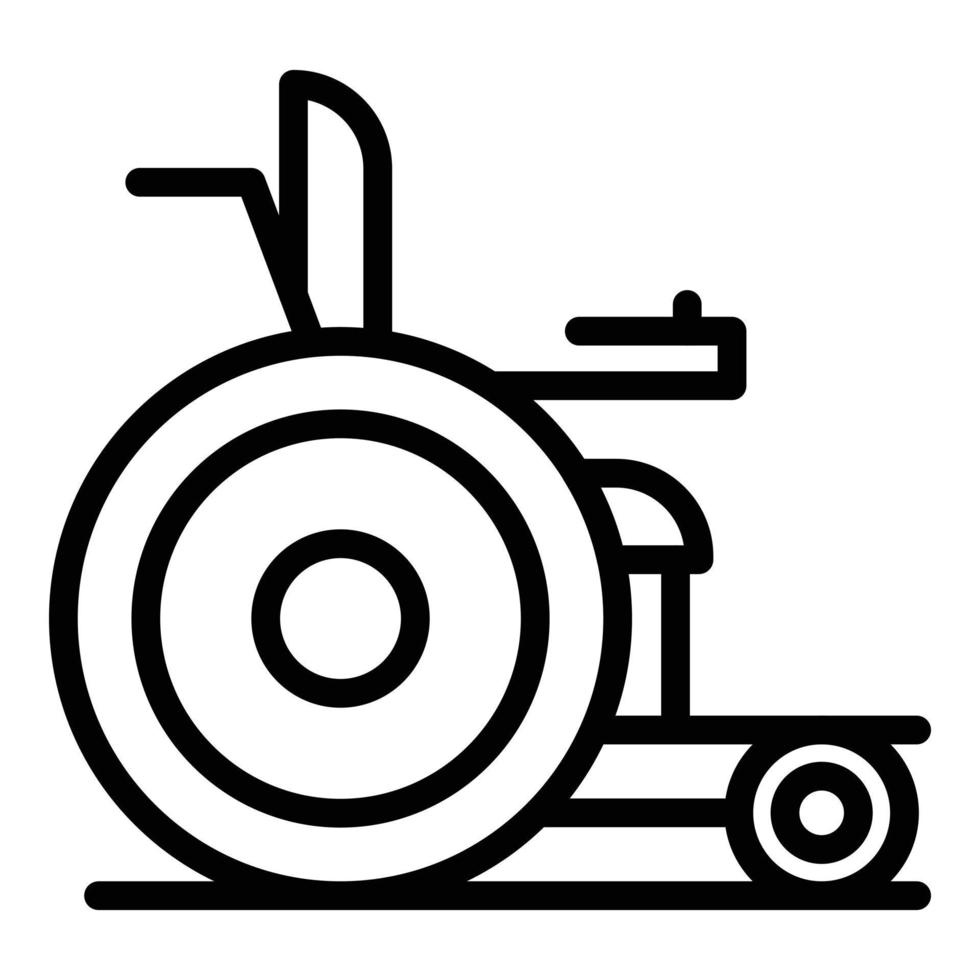 vector de contorno de icono de movilidad de silla de ruedas eléctrica. silla scooter