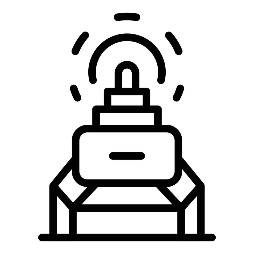 Space ufo icon outline vector. Space alien vector
