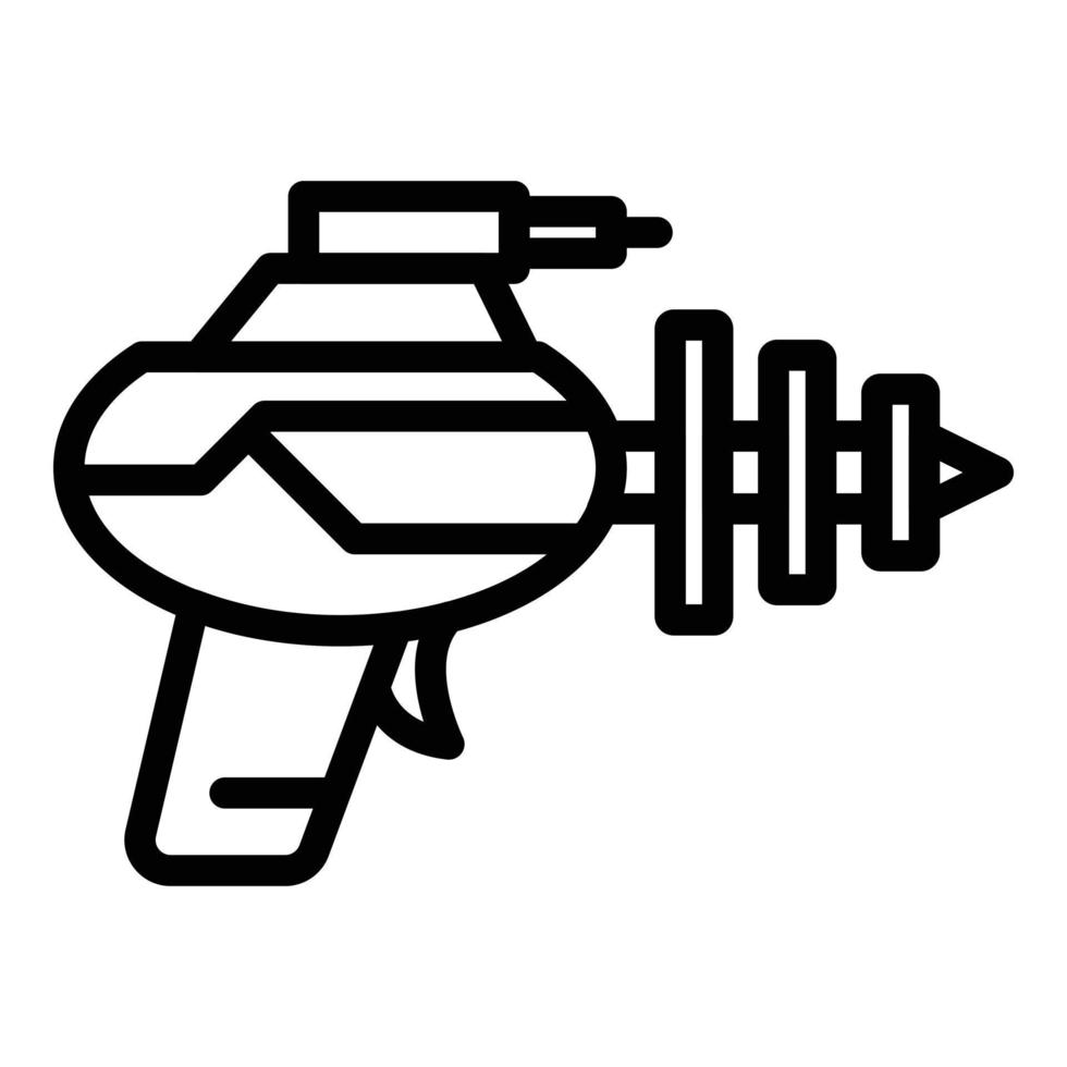 Ufo blaster icon outline vector. Space alien vector