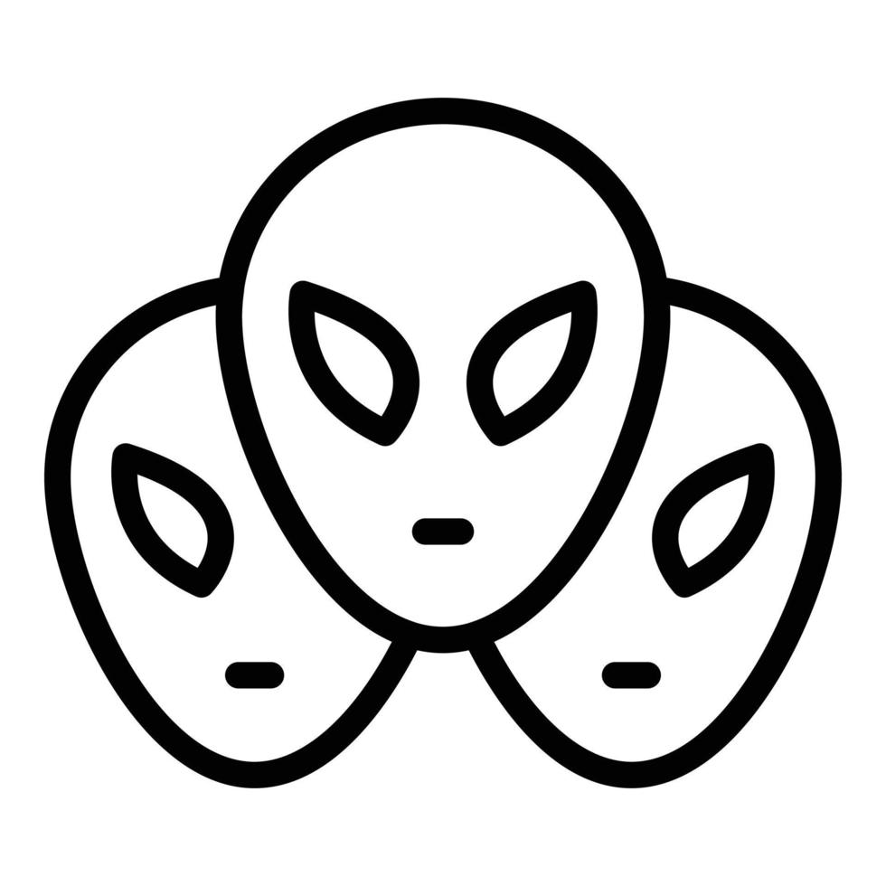 Aliens group icon outline vector. Comic game vector