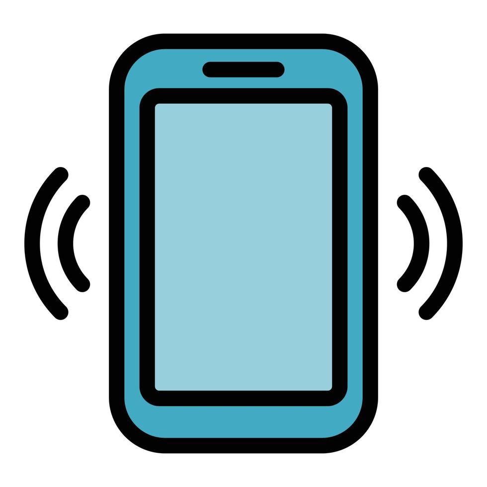 Phone payment icon color outline vector