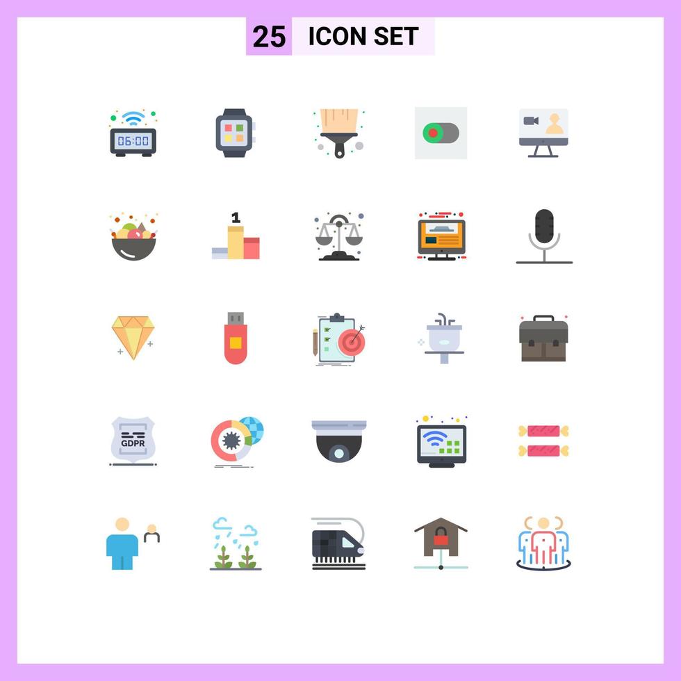 Modern Set of 25 Flat Colors and symbols such as search toggle technology switch tool Editable Vector Design Elements