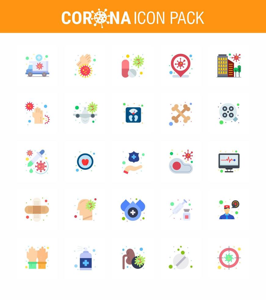 Coronavirus Prevention 25 icon Set Blue covid location virus medicine medical viral coronavirus 2019nov disease Vector Design Elements