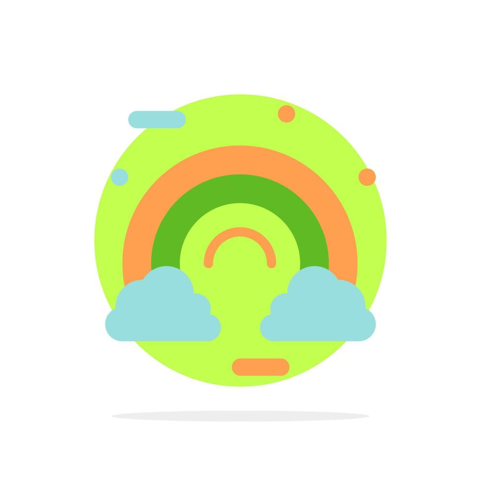 celebrar nube colorido irlanda irlandés círculo abstracto fondo color plano icono vector