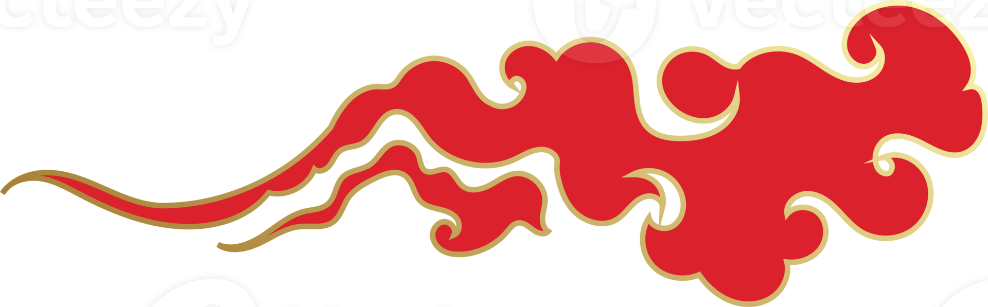 Chinese Red Clouds Illustration 15098440 PNG
